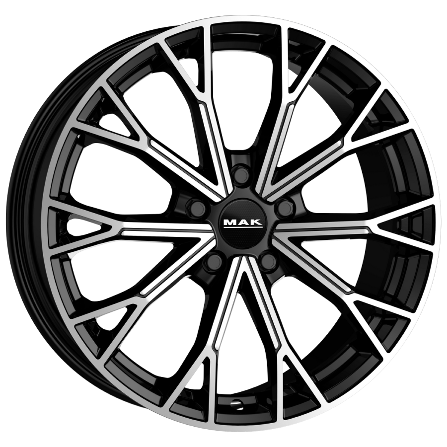 Cerchi in lega MAK modello Asphalt black mirror visione laterale